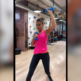 Lara Álvarez se machaca en el gimnasio en su vuelta a la televisión