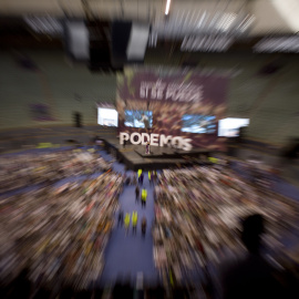 El palacio de Vistalegre deEl palacio de Vistalegre de Madrid durante la asamblea fundacional de Podemos.- JAIRO VARGAS Madrid durate la asamblea fundacional de Podemos.