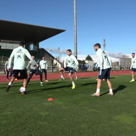 La Selección Española entrena antes del encuentro contra Rumanía