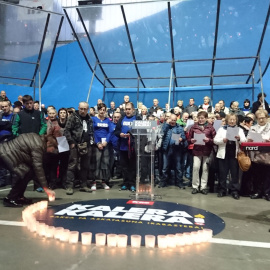 Cientos de ex presos vascos han emprendido un "encierro abierto" en Usurbil.