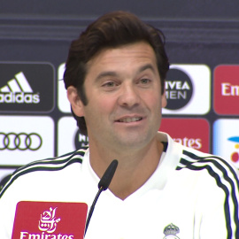 Solari en rueda de prensa previa al partido ante el Valladolid