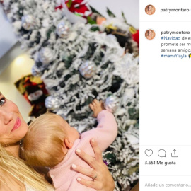 Patry Montero inaugura la primera Navidad con Layla