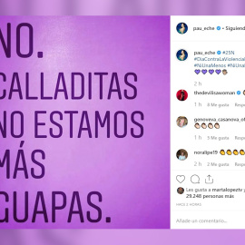 Las famosas se manifiestan contra la violencia de género
