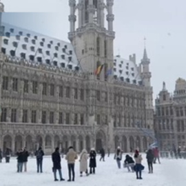 Bélgica en alerta por las precipitaciones de nieve y granizo