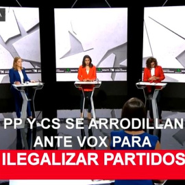 PP y Cs se arrodillan ante Vox para ilegalizar partidos