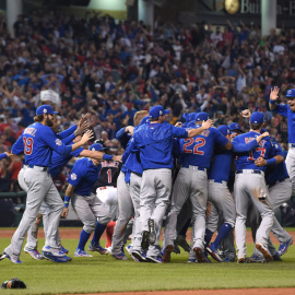 La locura estalla entre los jugadores de los Cubs. /CORDON PRESS