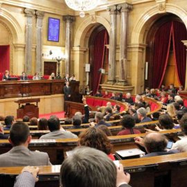 Imagen del pleno del pasado miércoles en el Parlament de Catalunya.  PARLAMENT.CAT
