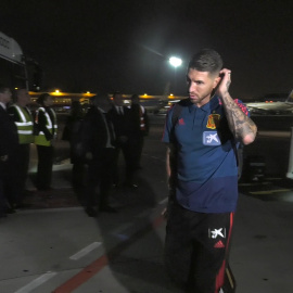 Llegada de la Selección tras el partido contra Inglaterra