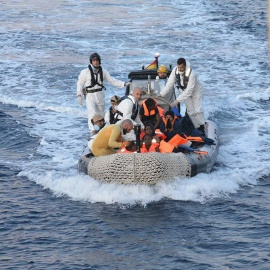 Los militares españoles rescatan a 264 personas en el Mediterráneo. Europa Press