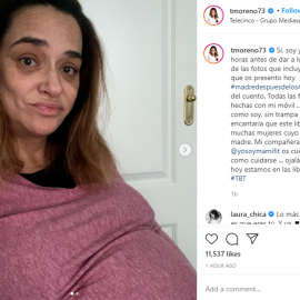 Toñi Moreno muestra la cara más realista de la maternidad