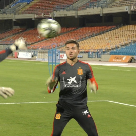 Entrenamiento de la Selección española Sub-21 en Israel