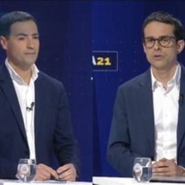 Primer encuentro entre Pradales (PNV) y Otxandiano (EH Bildu) en el debate a seis en ETB1