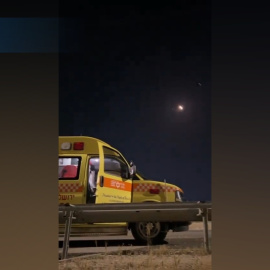 Imágenes de los drones iraníes en el espacio aéreo israelí.