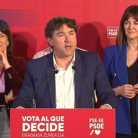 Andueza (PSE) valora "los extraordinarios resultados" obtenidos, al subir dos escaños