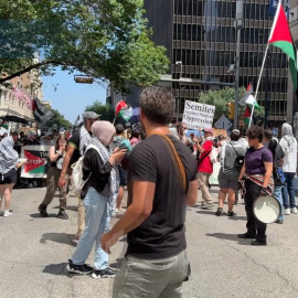 Imágenes de la toma propalestina en Houston