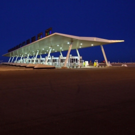 Peajes de la autopista AP-36, entre Ocaña-La Roda, de Ferrovial. E.P.