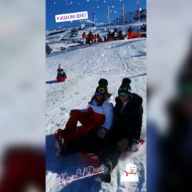 Paula Echevarria disfruta de la nieve junto con su hija y su pareja