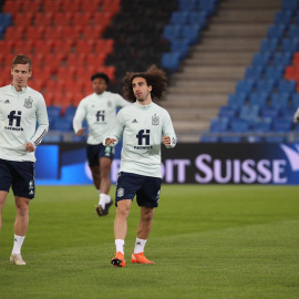 Entrenamiento de la Selección española en el estadio St. Jakob-Park de Basilea