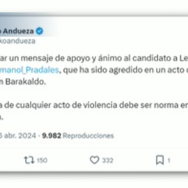 Andueza condena la agresión a Pradales