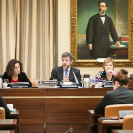 El secretario de Estado de Presupuestos, Alberto Nadal, durante su comparecencia ante la comisión parlamentaria del Pacto de Toledo, sobre la reforma de las pensiones.