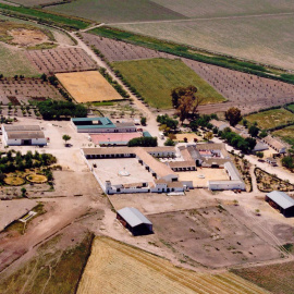 Vista aérea de la finca de 'Las Turquillas', en Écija. Ministerio de Defensa