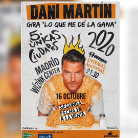 Dani Martín hace 'sold out' con su concierto del 17 de octubre