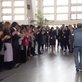 Felipe VI visita la sede del BCE