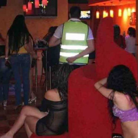 Fotografía de la Policía Nacional de una operación contra la trata de blancas.