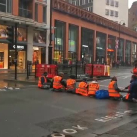 Los activistas responsables de lanzar tomate contra 'Los girasoles', actúan contra los almacenes Harrods