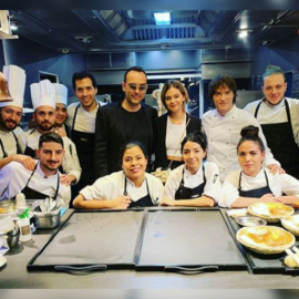 Risto Mejide y Laura Escanes acuden al restaurante de Jordi Cruz