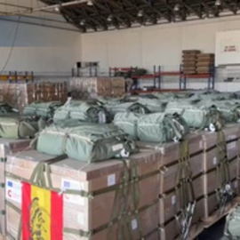 Aterrizan en Gaza dos aviones con 23 toneladas de alimentos que partieron de Zaragoza