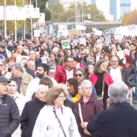 Miles de personas salen a la calle en Madrid para defender la Sanidad Pública