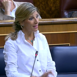 Yolanda Díaz, a Inés Mª Cañizares (Vox): "¿Sabe por qué tienen esa inquina por la reforma laboral? Porque va en contra de su programa"