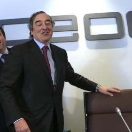 El presidente de la CEOE, Juan Rosell, con el de Cepyme, Antonio Garamendi. EFE