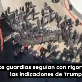 Trump recibe a la caravana de Honduras con gases lacrimógenos y pelotas de goma