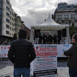 Manifestación de la hostelería en Oviedo