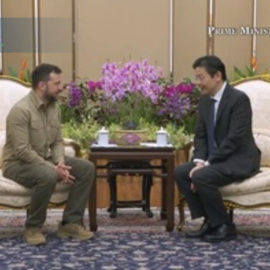 Zelenski se reúne con el primer ministro de Singapur