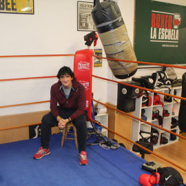 Jero García, en la esquina de uno de sus ring en 'La Escuela'. /REVISTA ELITE SPORT