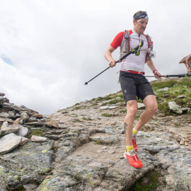Un deportista durante una carrera de 'trail'.