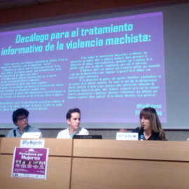 La directora de 'Público', junto a la de 'La Marea', 'El Huffington Post', 'Cambio 16' y 'Hotel Papel' ha participado en una charla sobre periodismo y mujeres en la UCM.