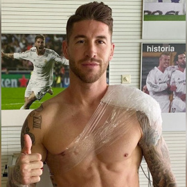 Ramos muestra a sus seguidores cómo se recupera del hombro