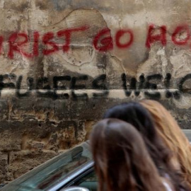 Pintada contra el turisme de masses a Palma. REUTERS