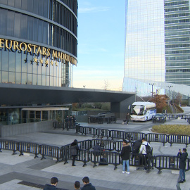 Dispositivo de seguridad del hotel donde se aloja el River Plate en Madrid