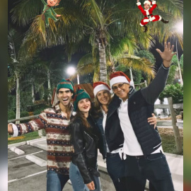 Andrea Duro y Juan Betancourt disfrutan sus primeras Navidades juntos