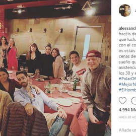 Álex Lequio celebra la cena navideña de Polar Marketing