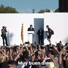 Puigdemont regresa a Catalunya siete años después: "Hoy hemos venido para recordarle a los represores que todavía estamos aquí"
