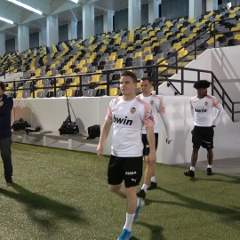 Entrenamiento del Valencia CF antes del encuentro frente al Real Madrid