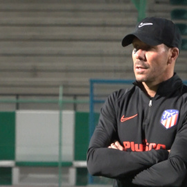 Entrenamiento del Atlético de Madrid previo a la semifinal de la Supercopa