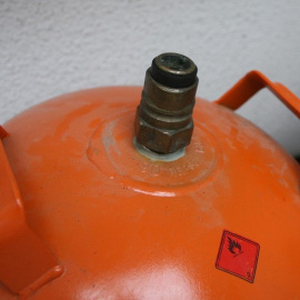 Detalle de una bombona de butano. E.P.