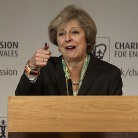 La primera ministra británica Theresa May hace unos días en la Royal Society de Londres. /REUTERS